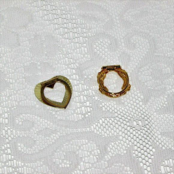 Scarf Clips 2 Vintage Gold Tone Fashion Accessories Boho - Picture 2 of 7